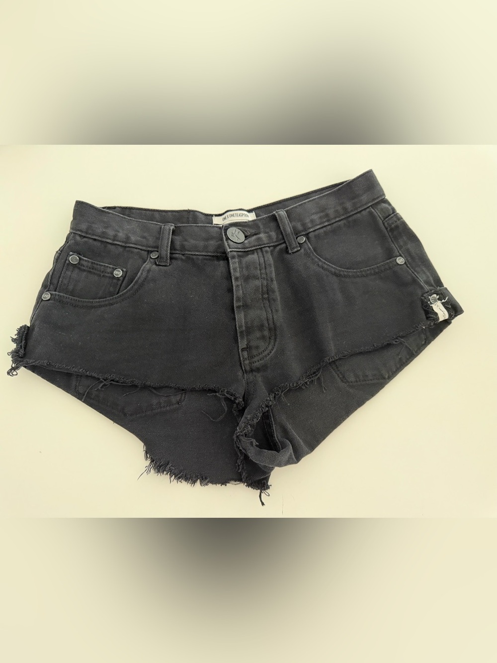 One Teaspoon Faded Black Shorts